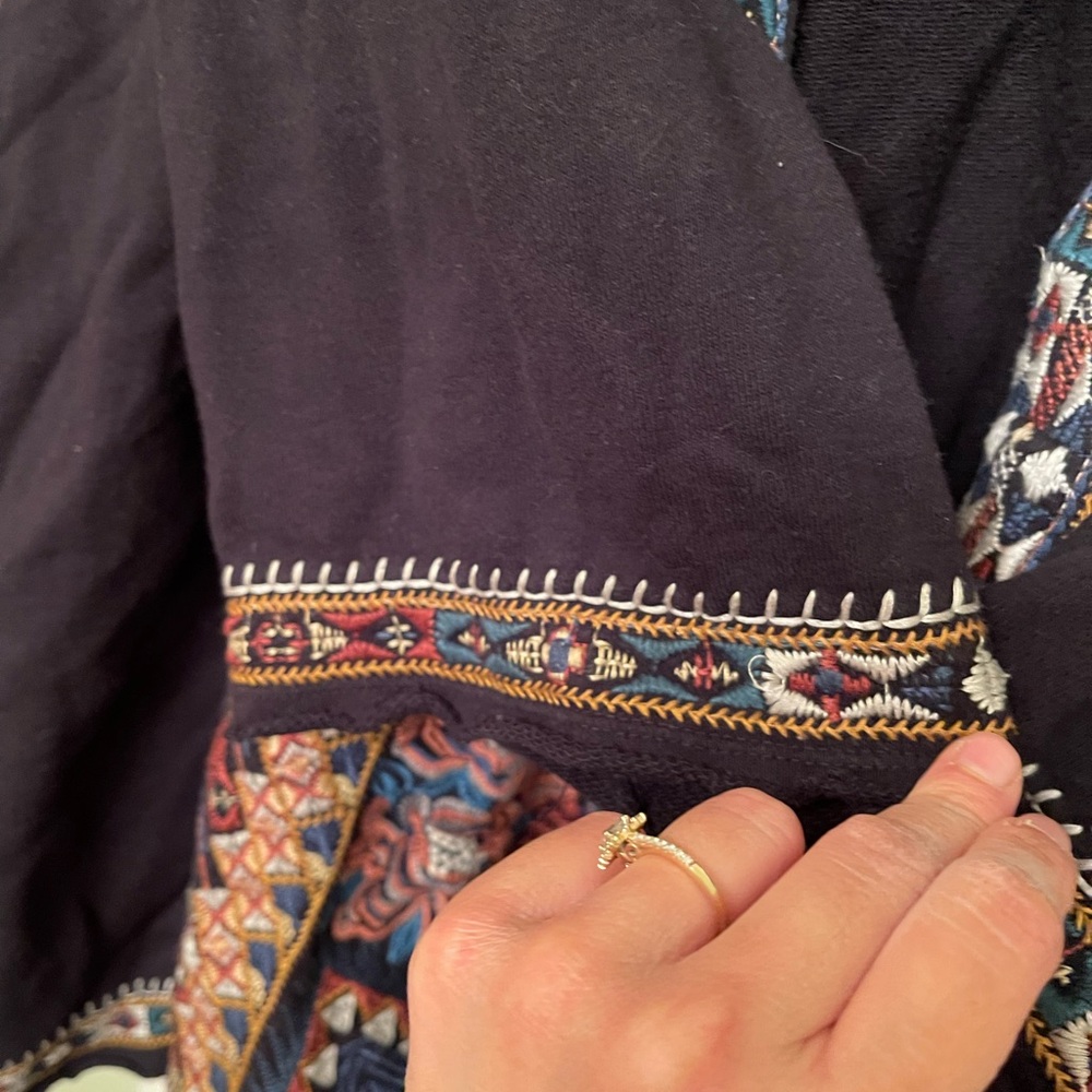Johnny Was Draped Embroidered Women's Cardigan Sweater - Picture 9 of 10